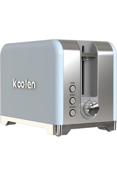 Koolen محمصة خبز مزدوجة من الستانلس ستيل بقدرة 930 واط، باللون الأزرق، إصدار ...