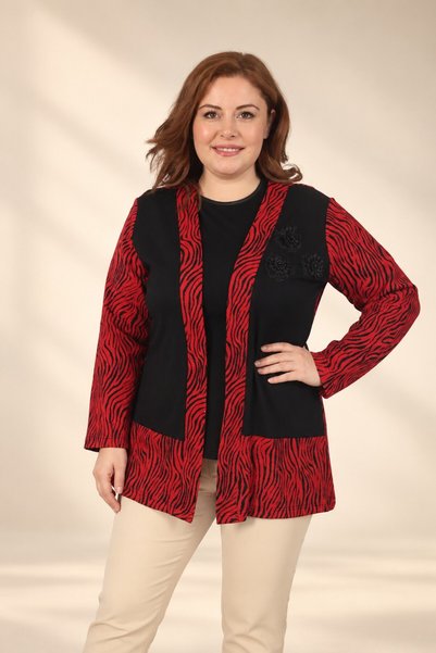 By Saygı Set de 2 piese: bluză cu mâneci scurte pentru femei, cu model zebră ...