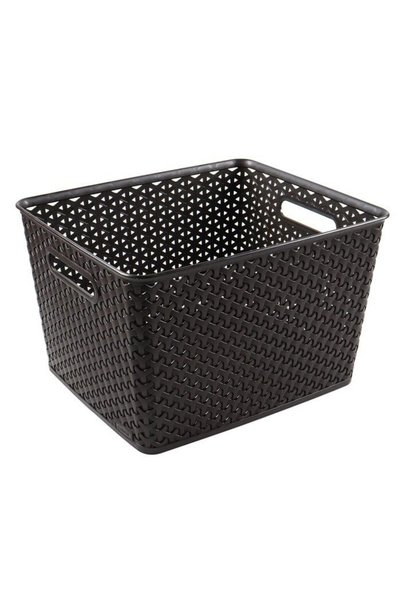 ANTBRO ®   Cutie de depozitare stivuibilă din ratan, dreptunghiulară, model î...