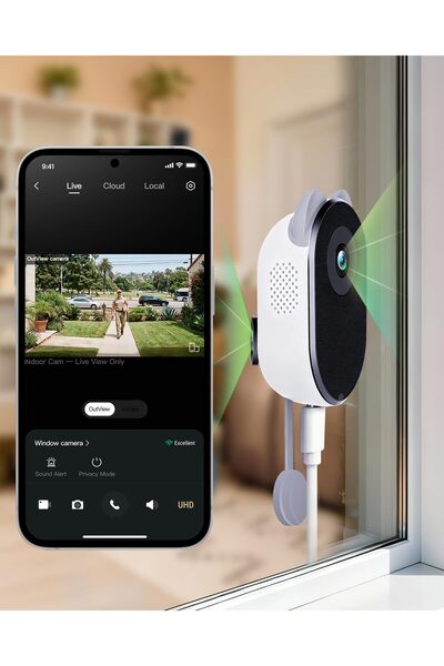 Botslab W101 Dual-Lens 2.5K Window Security Camera, Indoor & Outdoor View in ...