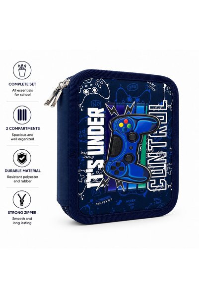 VARENTIS Penar Gaming din cauciuc, cu două compartimente, albastru, 20x14x4 c...