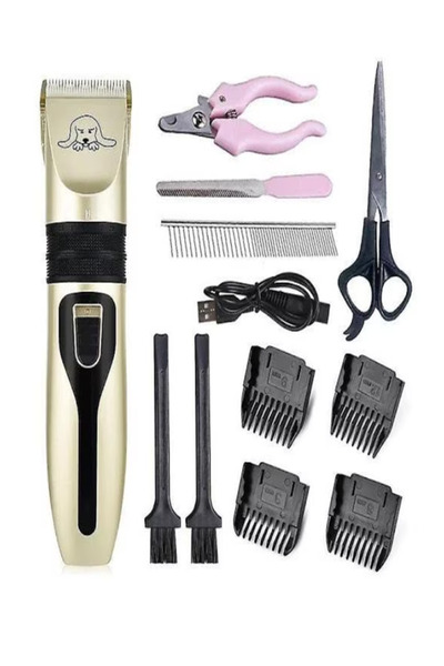 Att Set Masina De Tuns Animale,12 piese, Clste Unghii, Foarfeca, Pieptan si P...