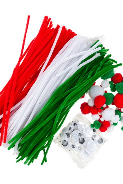 Martom Set DIY creativ de Crăciun – sârmă pentru artizanat, pompoane și ochiuri
