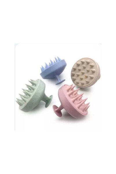 MEDAVITA Perie masaj scalp din silicon bej pentru toate tipurile de păr 1 buc