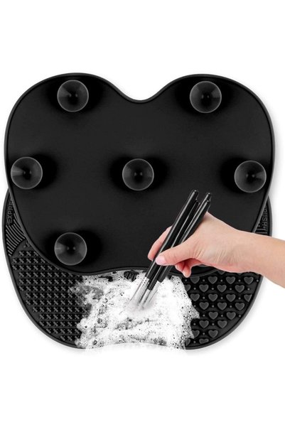 JKJ&ZXZ Makeup Brush Cleaning Mat,Silicone Makeup Brush Cleaner,Portable Wash...