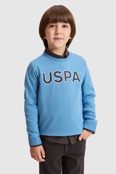 U.S. Polo Assn. سترة رياضية أساسية باللون الأزرق للأولاد 50329910-VR036