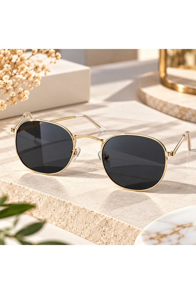 Primo Plus Round frame sunglasses with UV protection - Lens size: 55 mm