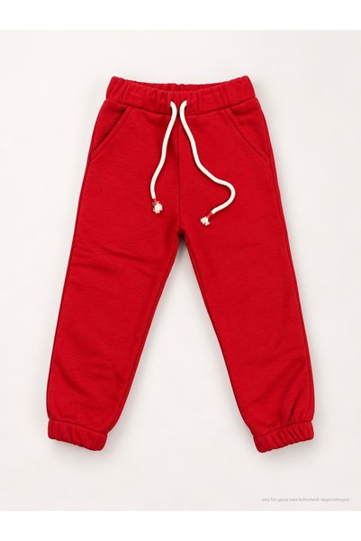 Lolliboomkids Red elastic waist sweatpants