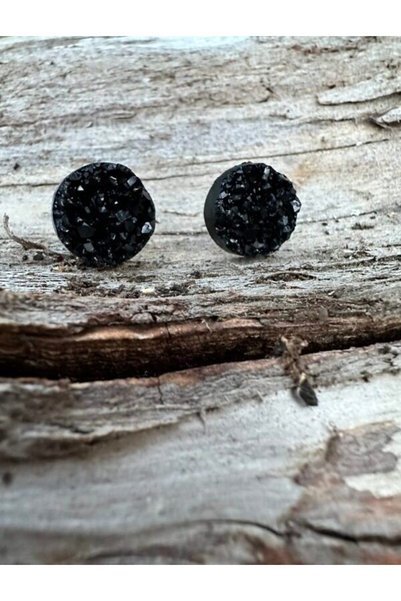 Marc Black round screw earrings