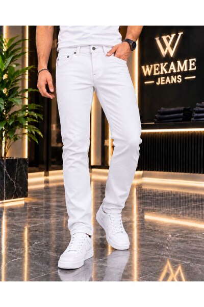 WKM Pantaloni de blugi slim fit din denim cu elastan pentru bărbați