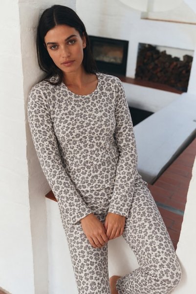 MODAGO Women's Stylish Stretchy Gray Pajama Set