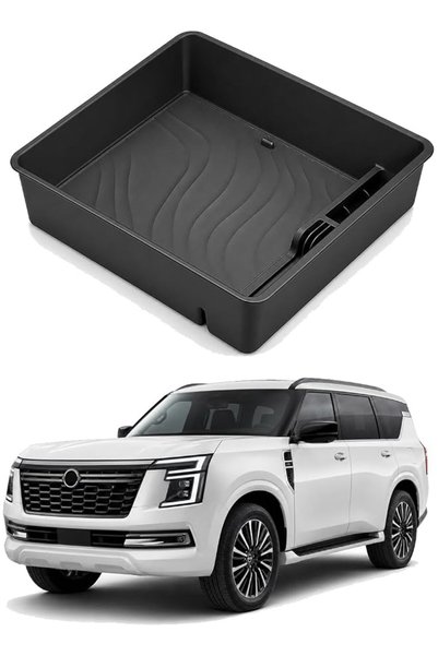 The Bros Nissan Armada Y63 2025-2026 Center Console Organizer, Armrest Storag...