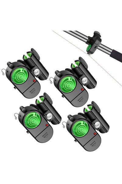 MAKINGTEC 4 Pack Fishing Bite Alarm,Sensitive Electronic Fishing Bite Sound A...
