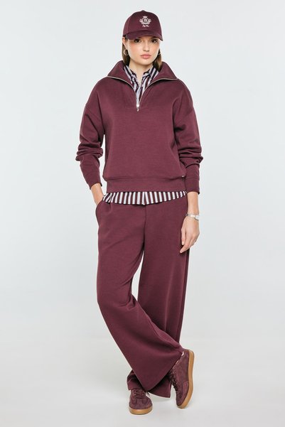 Big Star Bluză de damă cu golf bordo Dariana 604 XXL