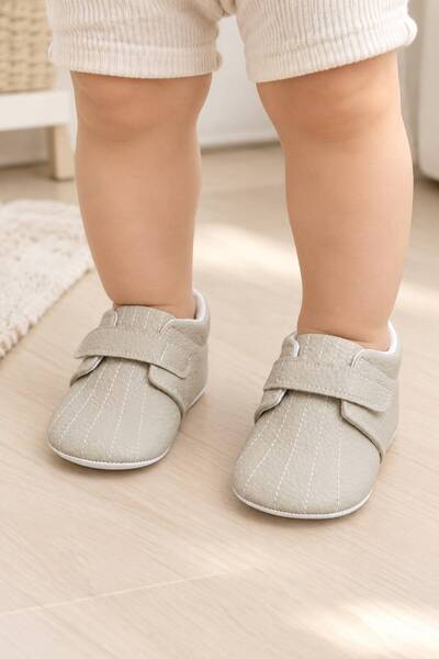 Numix Baby Kids Genuine Leather Baby Shoes, Velcro First-Step Shoes, Casual S...