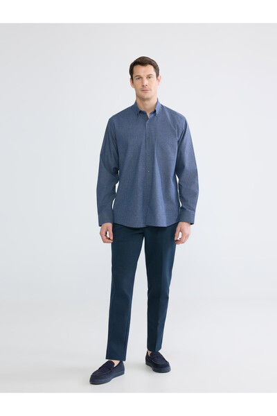 LC Waikiki Nevavm with Difference Lcwaikiki Classic Navy Blue Gabardine Plain...