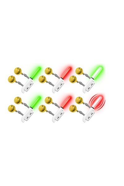 SWIUKPHE 6PCS Night Fish Strike Alert Glow Stick Alert, Fishing Bite Alarm Al...
