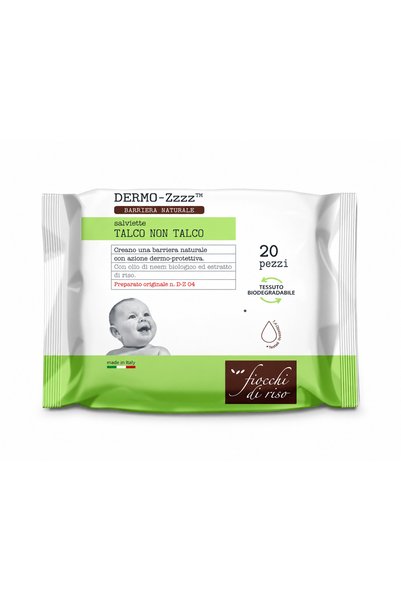 Fiocchi di riso Servetele umede Talco non Talco Dermo Zzzz, 20buc, 0luni+