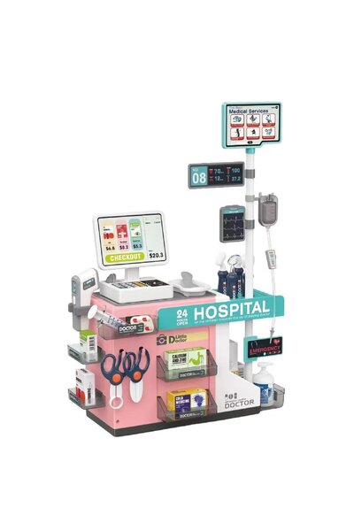 Generic Brand Centru Medical de Jucarie, 49 Accesorii, Stetoscop, Termometru,...