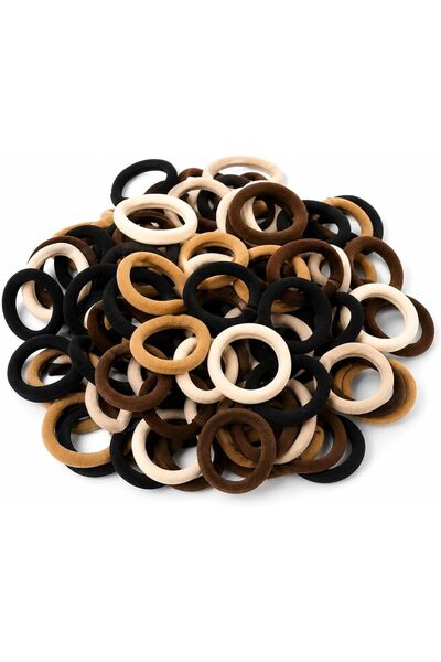MAMLAKA 100Pcs Thick Hair Bands for Women's Hair Ouchless Hair Ties No Braidi...