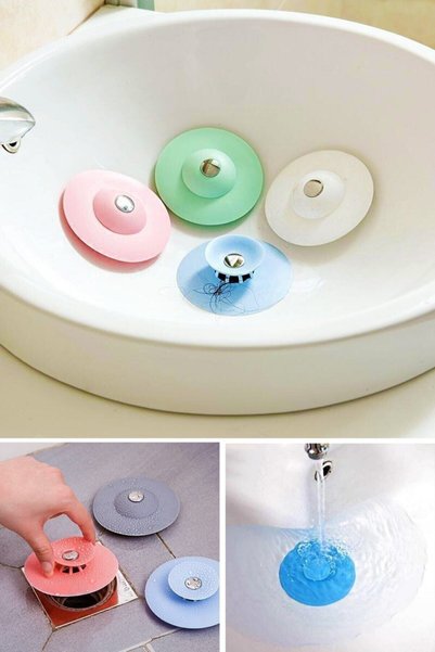 THREESTEP 1 Piece Bathroom Tub Sink Drain Filter Strainer Pump Plug Stopper w...