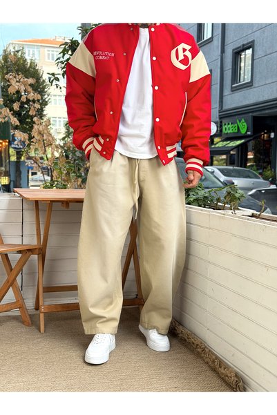manch collection Giesto Balloon-Cut Gabardine Pants
