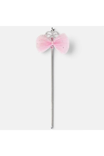 Belora Silver Wand Pink Bow Tulle Star