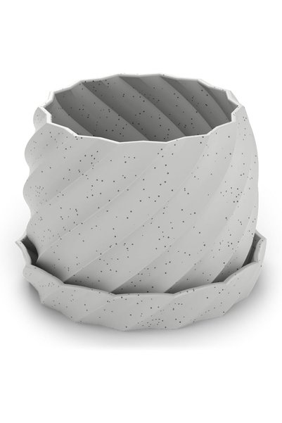 Generic Spiral Plant Pot with Drip Tray, Twisted Spiral Planter with Drainage...