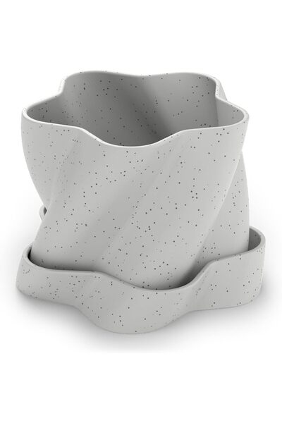 Generic Star Plant Pot with Drip Tray, Twisted Star Shaped Planter with Drain...