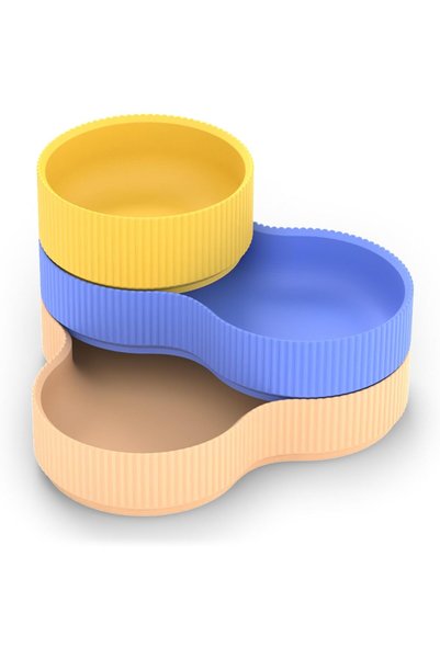 Generic Stackable Desk Tray Set of 3, Ribbed Round, Rings, Jewellery and Desk...