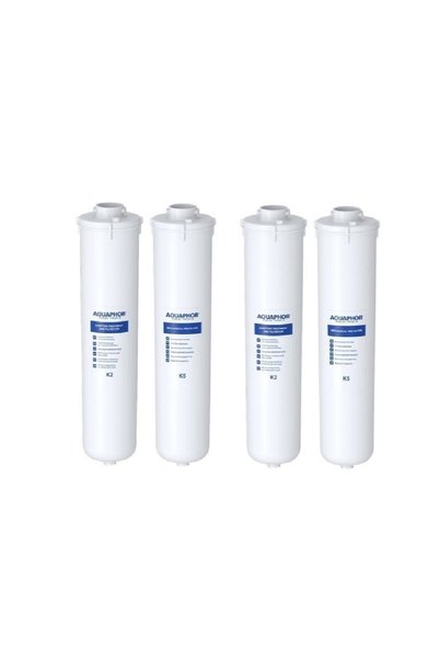 Aquaphor Set 4 cartuse rezerva 2 x K2, 2 x K5 pentru sistemele de osmoza inve...