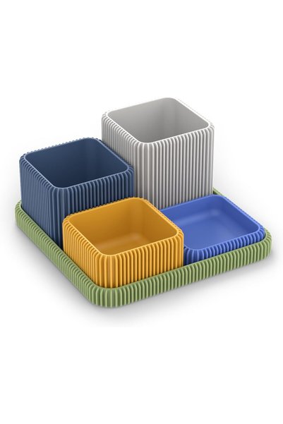 Generic Modular Desk Organiser with 4 Removable Inserts, Scissors, Clips and ...