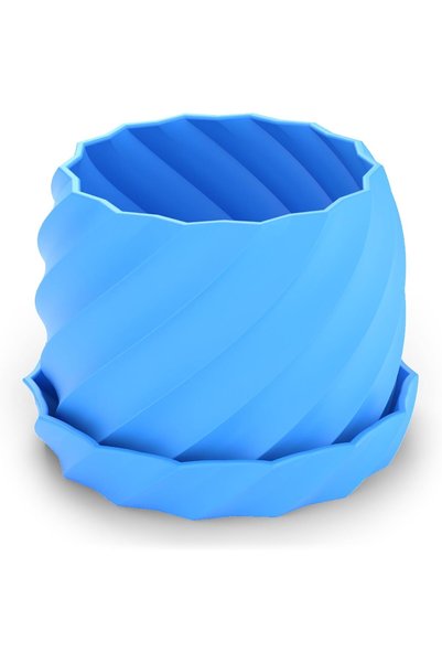 Generic Spiral Plant Pot with Drip Tray, Twisted Spiral Planter with Drainage...