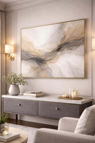 lawhat Artwork Inspired by the Beauty of Natural Marble, with Elegant Interpl...