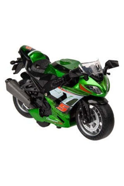 UNIC Green Racing Motorcycle with Sound & Lights 1:14