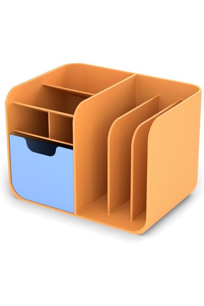 Generic Desk Organiser with Drawer and Notebook Slots, Pen Compartments and S...