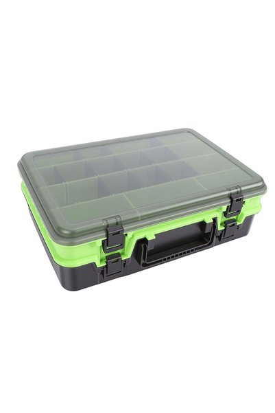 Generic Double Layer Fishing Tackle Box with Divider Panels, Compact Yet Spac...