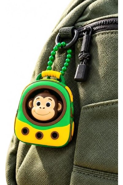 Generic Fidget Keychain, Press-Click Mini Backpack Charm with Cute Character,...