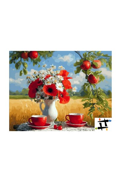 Painting-numbers Set pictura pe numere Summer Picnic 6652, panza pe rama lemn...