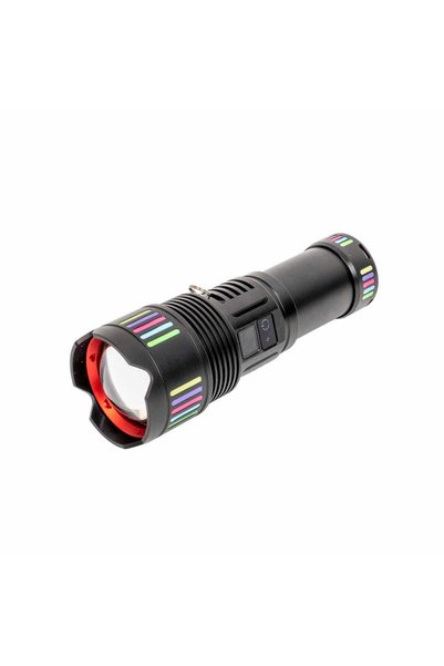FOXMAG24 Lanternă portabilă LED, 5 moduri de iluminare, încărcare USB, 21,5 cm