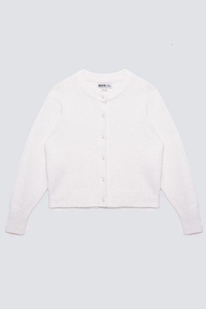 Big Star Cardigan damă din amestec de lână alb Lena 100 XS