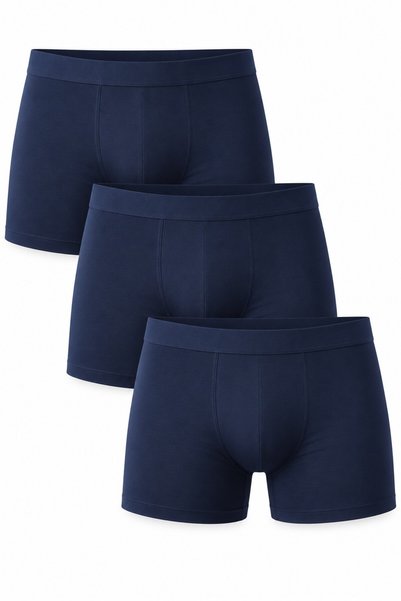 REN Boxeri bărbați din modal, set de 3 bucăți, culoare bleumarin, boxeri bărb...