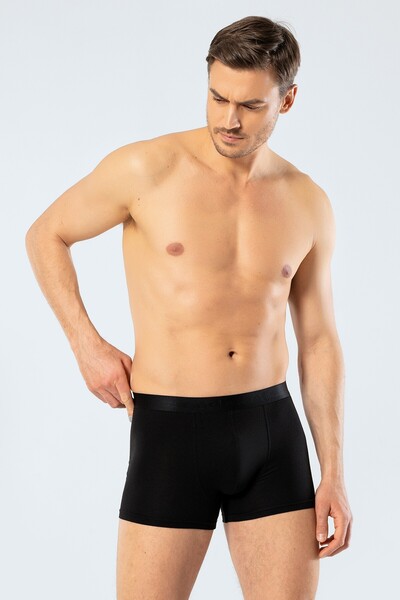 Cacharel Boxer negru pentru bărbați, 47% modal, 47% bumbac, 6% elastan