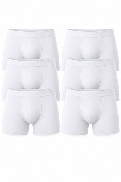 REN Boxeri modal albi pentru bărbați, set de 6, boxeri din material modal cu ...