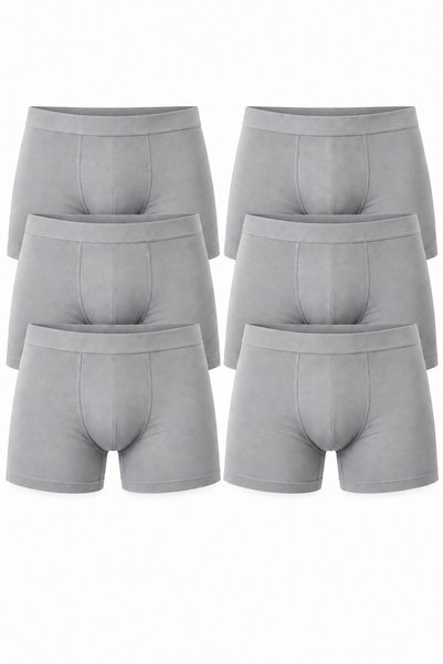 REN Boxeri modal gri pentru bărbați, set de 6, boxeri din material modal cu t...