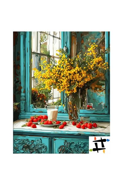 Painting-numbers Set pictura pe numere Aroma Primaverii 6649, panza pe rama l...
