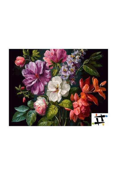 Painting-numbers Set pictura pe numere Melodia culorilor 6643, panza pe rama ...