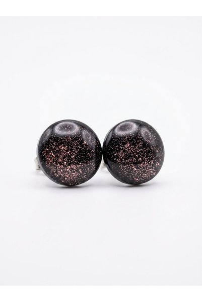 Marc Black and Dusty Pink Earrings