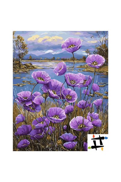 Painting-numbers Set pictura pe numere tarmul de Lavanda 6567, panza pe rama ...