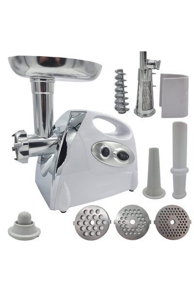 DealsReall Mașină de tocat carne 4-în-1 MGB 120, 3000W, Motor din cupru, 3 pl...